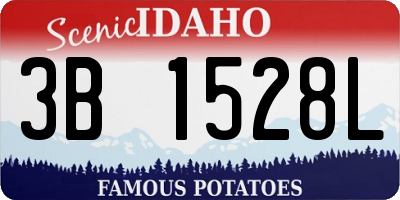 ID license plate 3B1528L