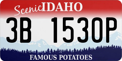 ID license plate 3B1530P