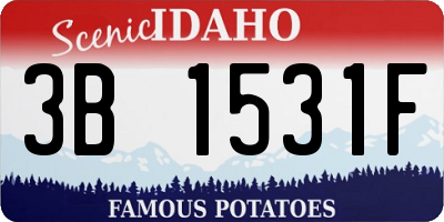 ID license plate 3B1531F