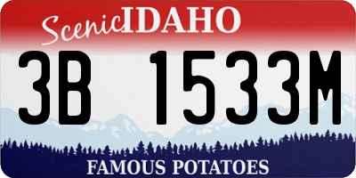 ID license plate 3B1533M