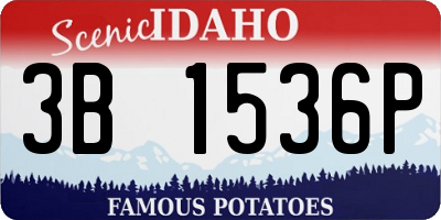 ID license plate 3B1536P