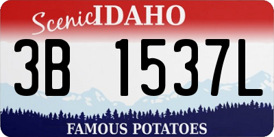 ID license plate 3B1537L