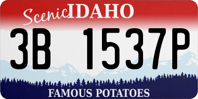 ID license plate 3B1537P