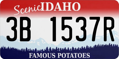 ID license plate 3B1537R