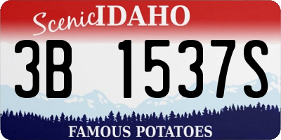 ID license plate 3B1537S