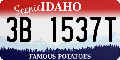 ID license plate 3B1537T