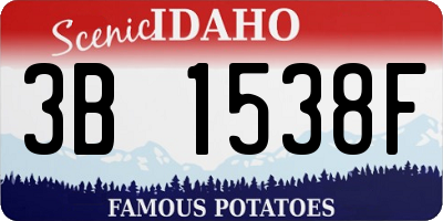 ID license plate 3B1538F