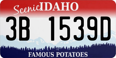 ID license plate 3B1539D