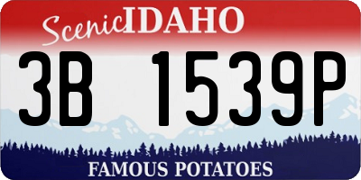 ID license plate 3B1539P