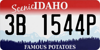 ID license plate 3B1544P