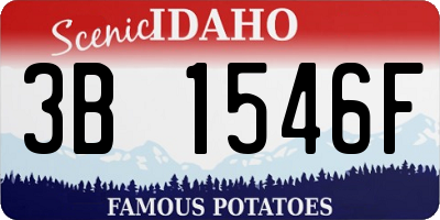 ID license plate 3B1546F