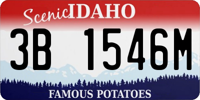 ID license plate 3B1546M