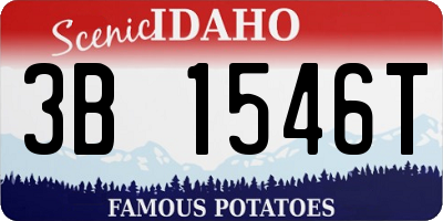 ID license plate 3B1546T