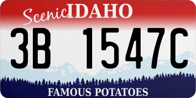 ID license plate 3B1547C