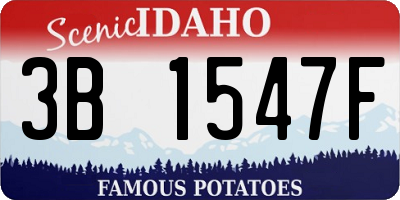 ID license plate 3B1547F