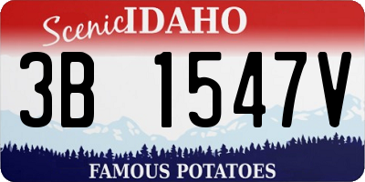 ID license plate 3B1547V