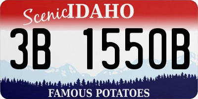 ID license plate 3B1550B