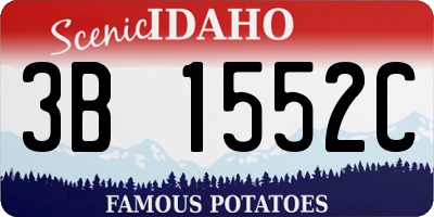 ID license plate 3B1552C