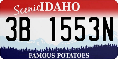 ID license plate 3B1553N