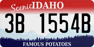 ID license plate 3B1554B