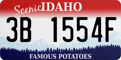 ID license plate 3B1554F
