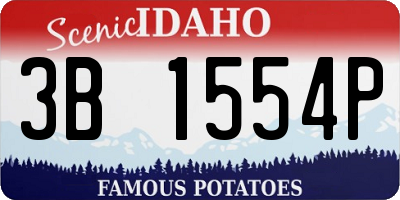 ID license plate 3B1554P