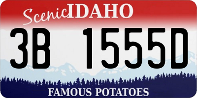 ID license plate 3B1555D