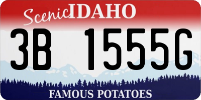 ID license plate 3B1555G