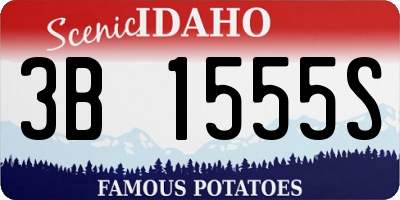 ID license plate 3B1555S