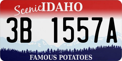 ID license plate 3B1557A