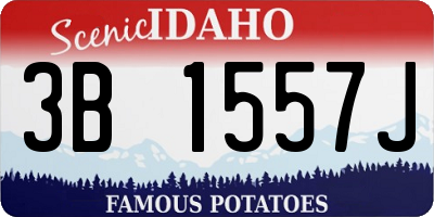 ID license plate 3B1557J