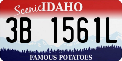 ID license plate 3B1561L