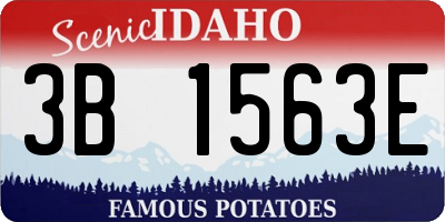 ID license plate 3B1563E
