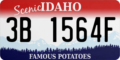 ID license plate 3B1564F