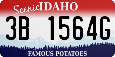 ID license plate 3B1564G