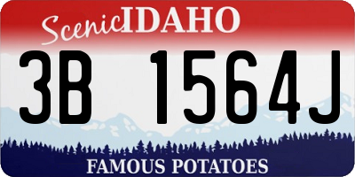 ID license plate 3B1564J