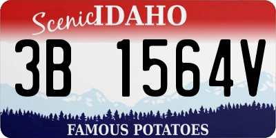 ID license plate 3B1564V