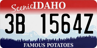 ID license plate 3B1564Z