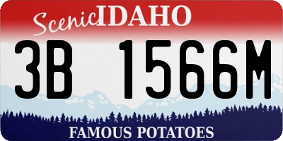 ID license plate 3B1566M
