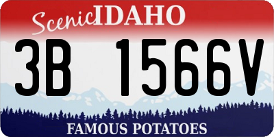 ID license plate 3B1566V