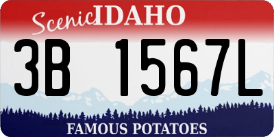 ID license plate 3B1567L