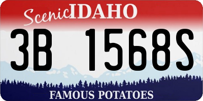 ID license plate 3B1568S