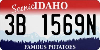 ID license plate 3B1569N