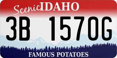 ID license plate 3B1570G