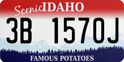 ID license plate 3B1570J