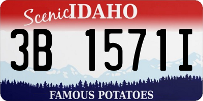 ID license plate 3B1571I