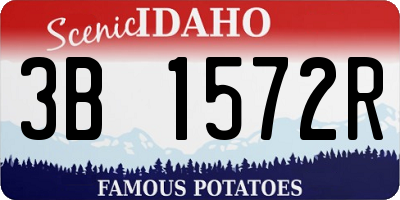 ID license plate 3B1572R