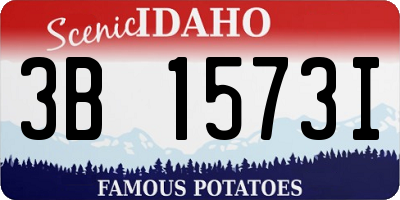 ID license plate 3B1573I