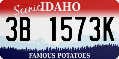 ID license plate 3B1573K