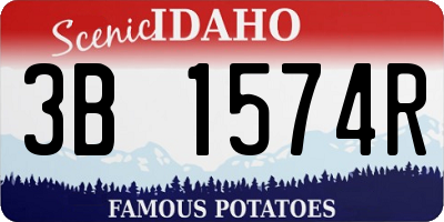 ID license plate 3B1574R